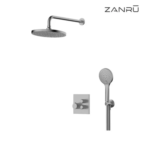 ZANRU Concealed Thermostatic Mixer Set With Push Button ZN606MPRIX | Shower Concealed